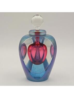 Beautiful Tom Philabaum Art Glass Perfume Bottle